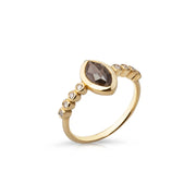18K Gold Marquise Rosecut Diamond Ring