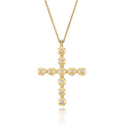 Thin Bold Bubble Cross Pendant
