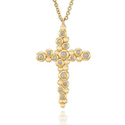 Thick Irregular Bubble Cross Pendant