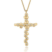 Thin Irregular Bubble Cross Pendant