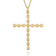Long Thin Bubble Cross Pendant
