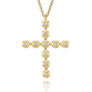 Thick Bold Bubble Cross Pendant