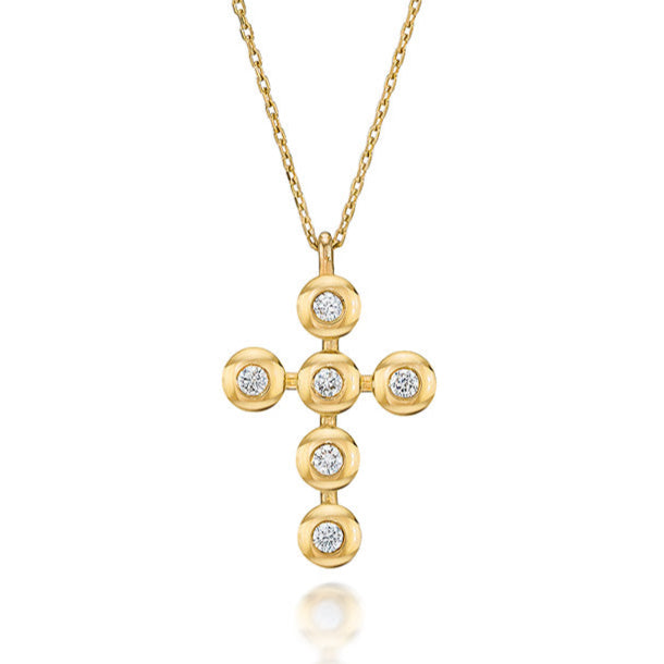 Thick Bubble Cross Pendant