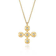Squared Bubble Cross Pendant