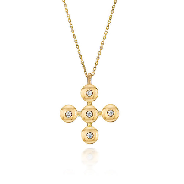 Squared Bubble Cross Pendant