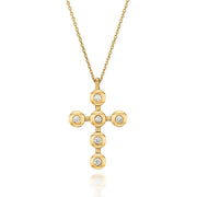 Thin Bubble Cross Pendant