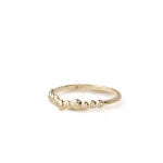 14K Gold Big Navette Diamond Star Ring