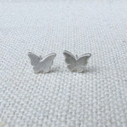 Silver Butterfly Stud Earrings