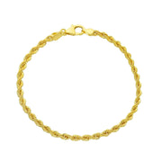 14K Gold Twisted Chain Bracelet