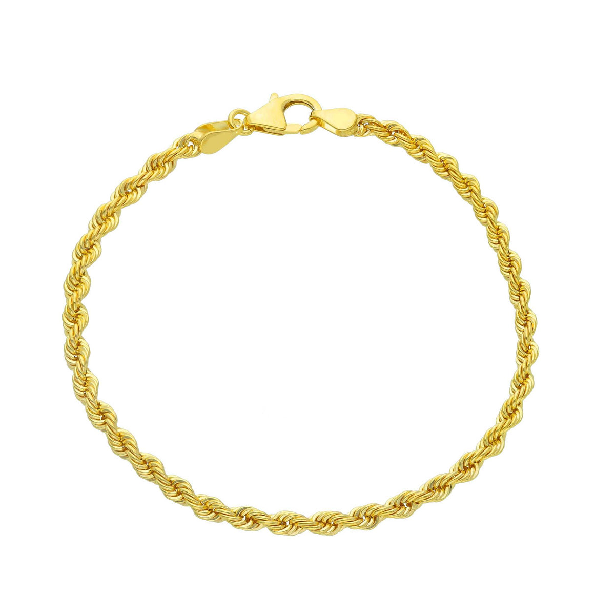 14K Gold Twisted Chain Bracelet