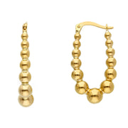 14K Gold Bubble Pop Hoops