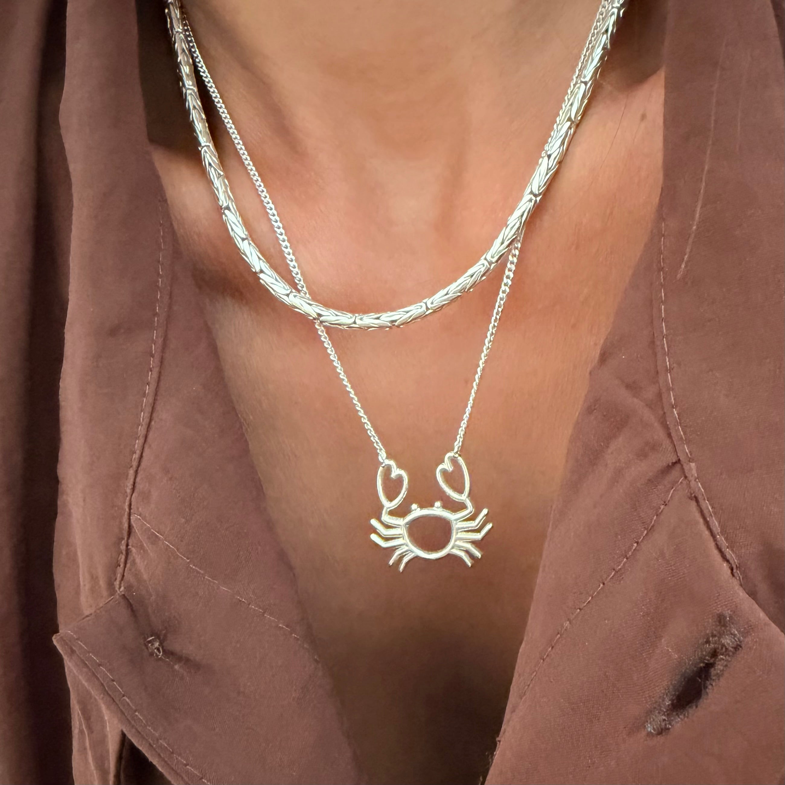 Mer-Mades Heart Claw Crab Necklace