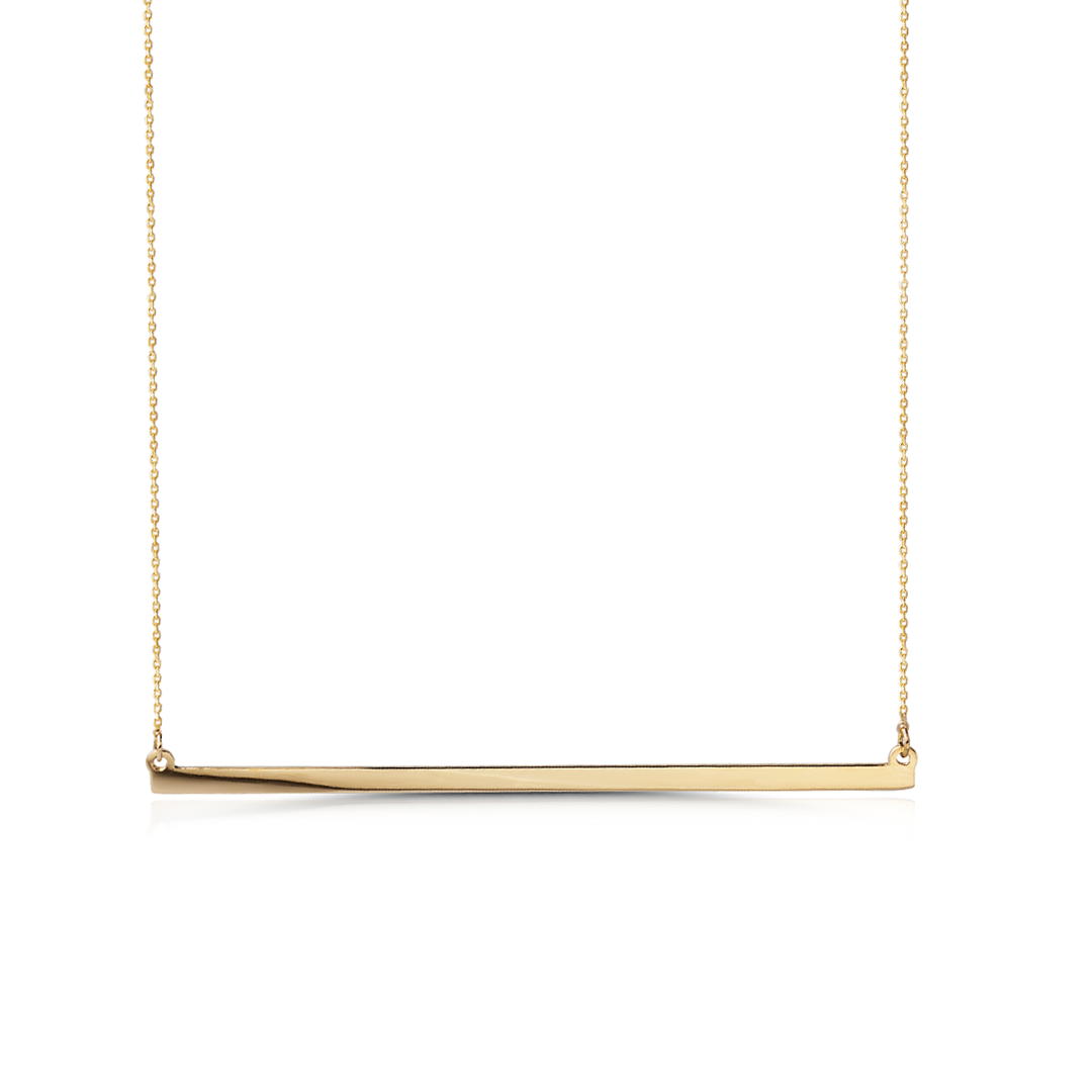 14K Gold Long Line Necklace