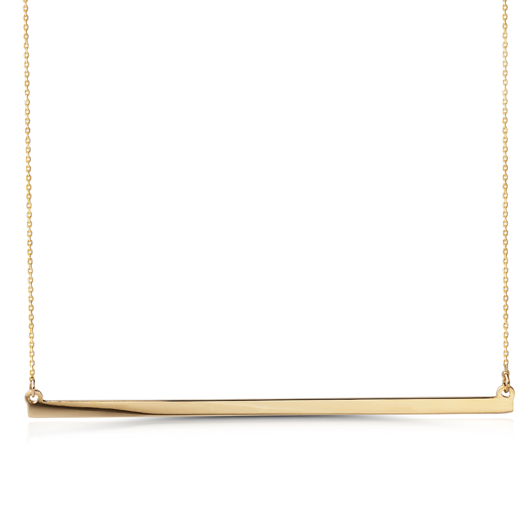 14K Gold Long Line Necklace