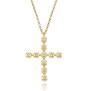 Thick Bold Bubble Cross Pendant