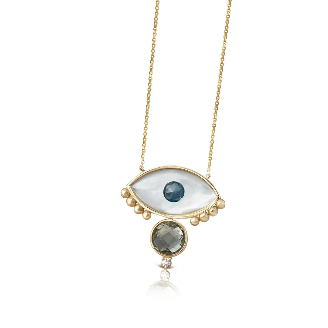 Green Amethyst and diamond