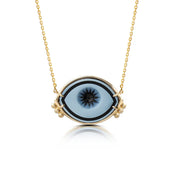 Cycladic Talisman Necklace with Cameo Eye and 6 Dots