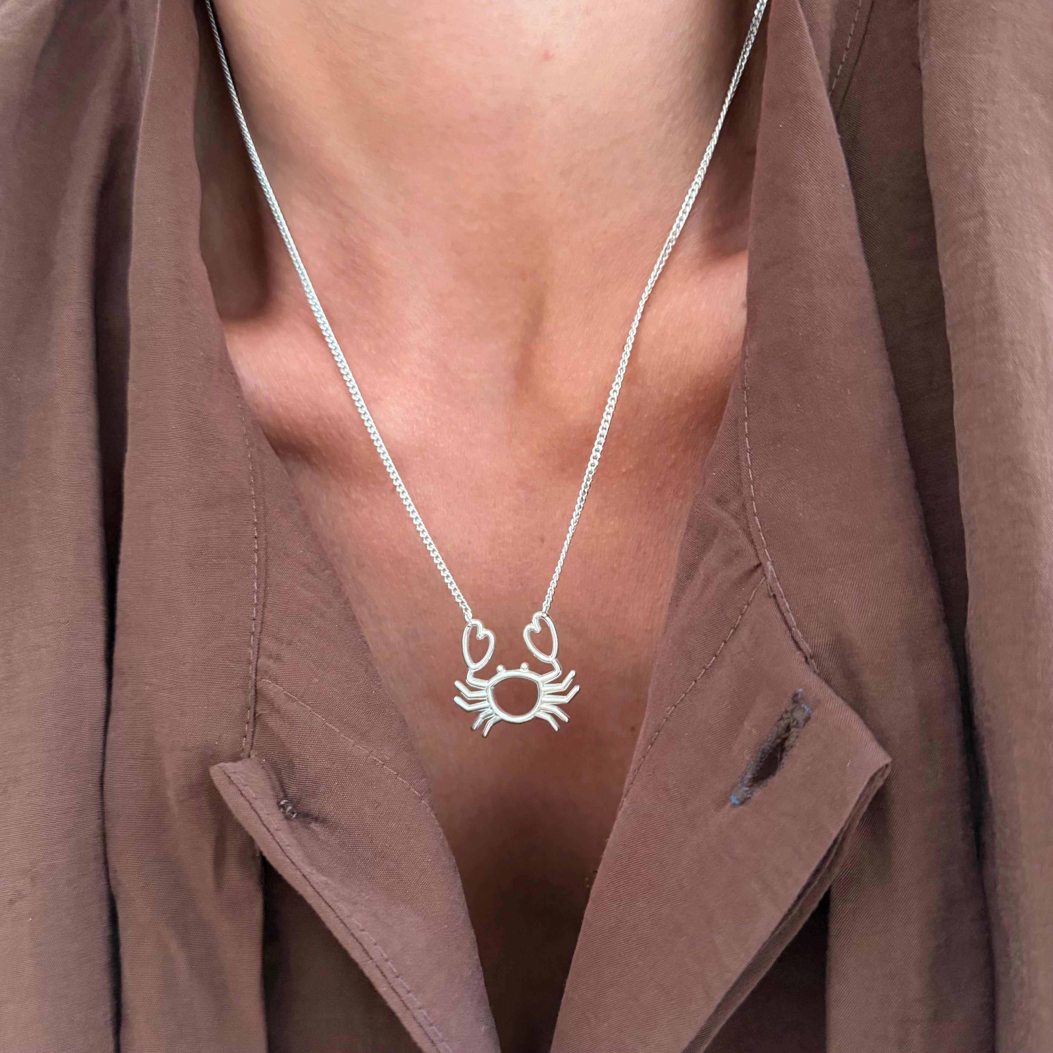 Mer-Mades Heart Claw Crab Necklace