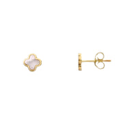 9K Gold Fleur de Nacre Stud Earrings