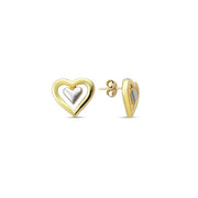9K Gold Heart to Heart Studs