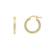14K Gold Facet Glow Hoops