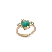 Dreamlight – 14K Gold Ring with Emerald & Diamonds