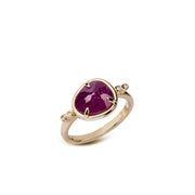 Heartspell – 14K Gold Ring with Ruby & Diamonds