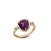 Red Essence – 14K Gold Ring with Ruby & Diamonds