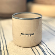 Handmade Ceramic Coffee Mug – "μια ομορφιά" & "σαν ζωγραφιά"