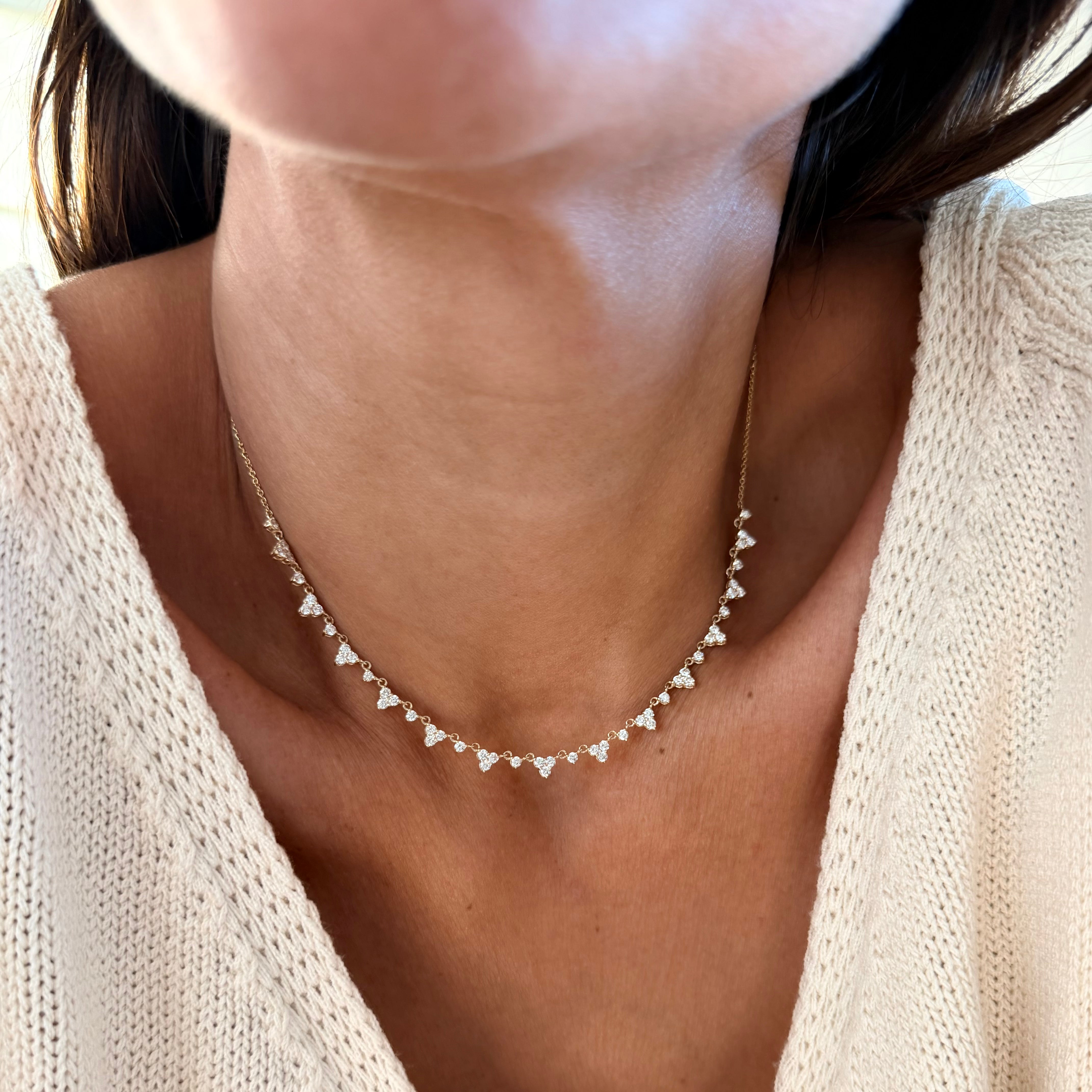 14K Gold Necklace with Diamonds