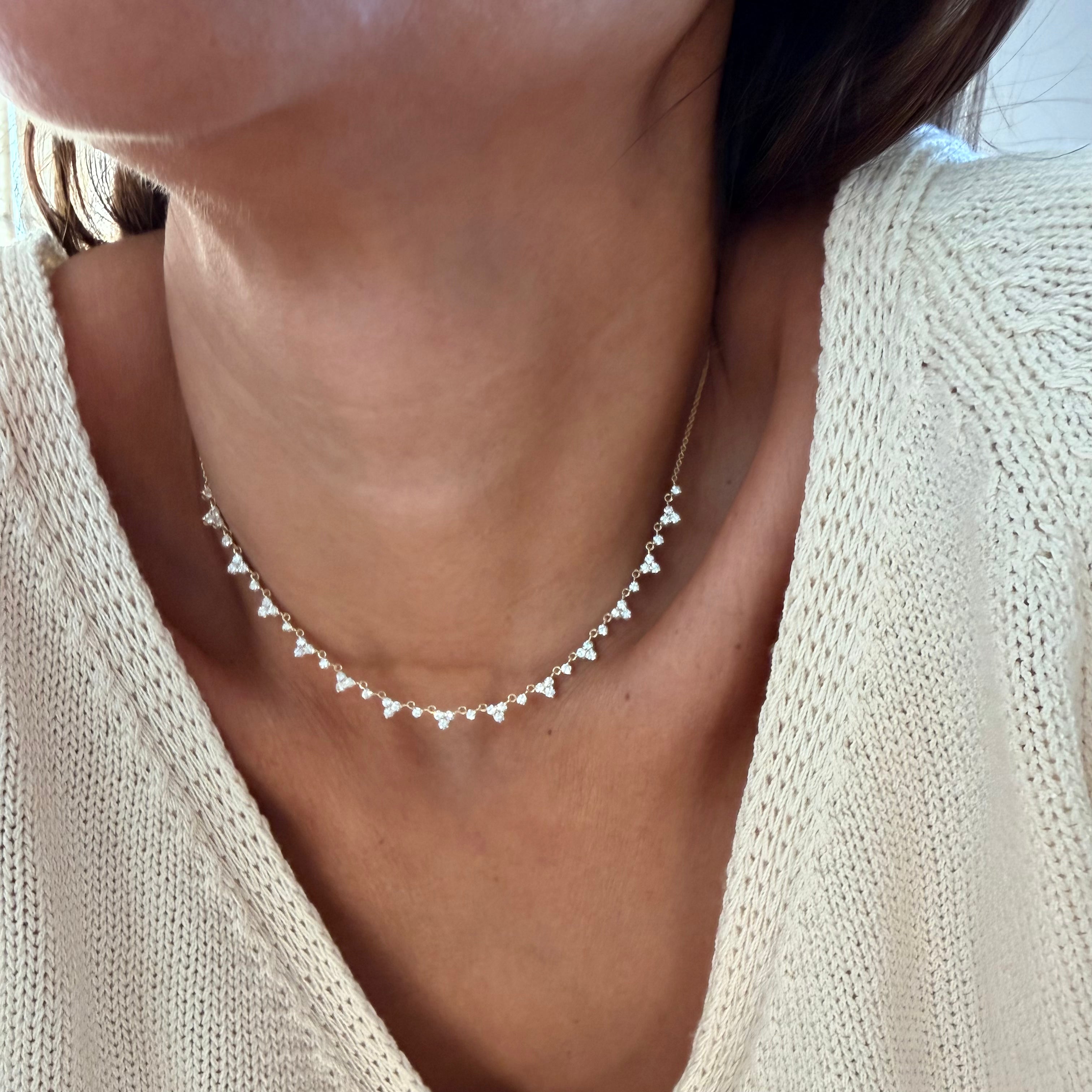 14K Gold Necklace with Diamonds