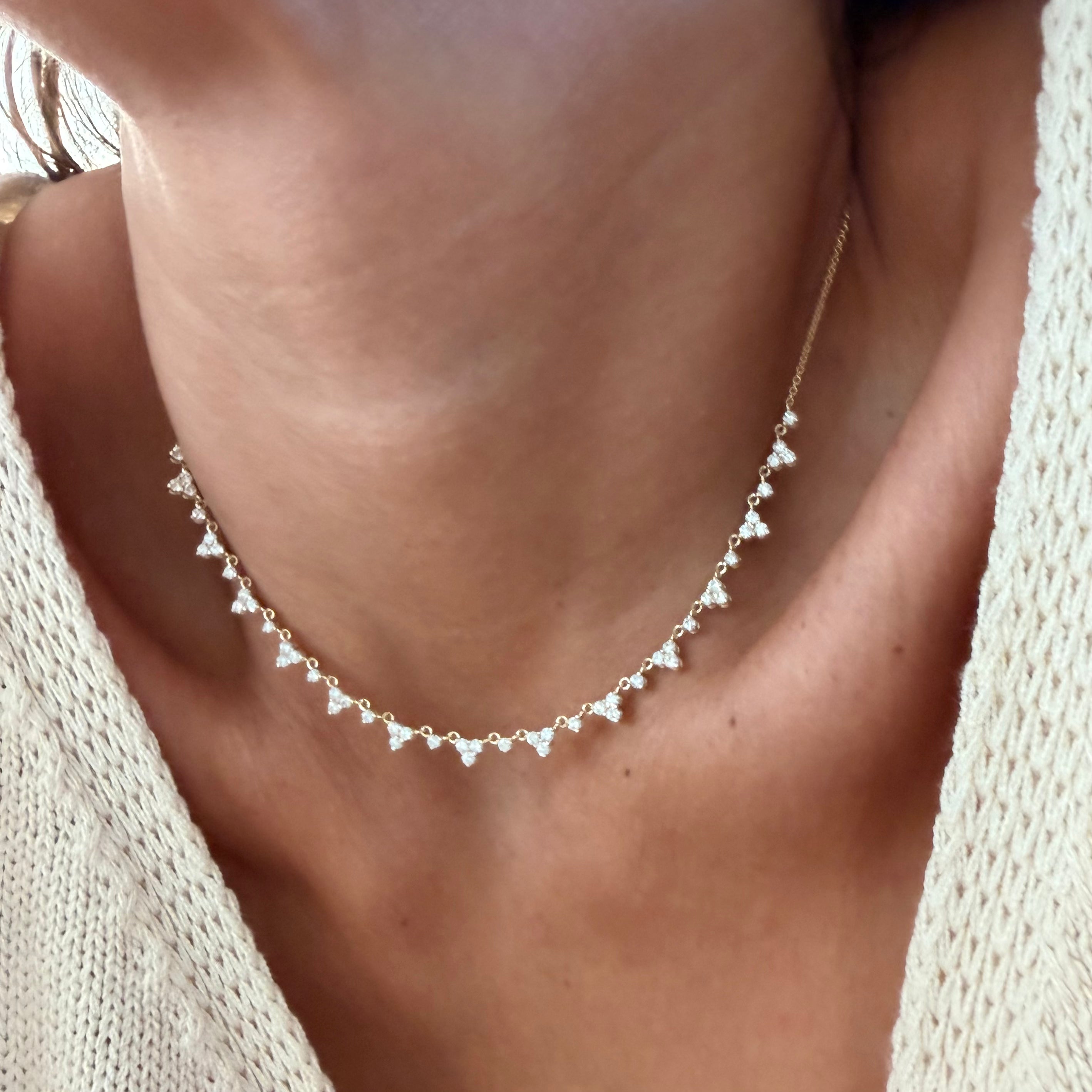 14K Gold Necklace with Diamonds