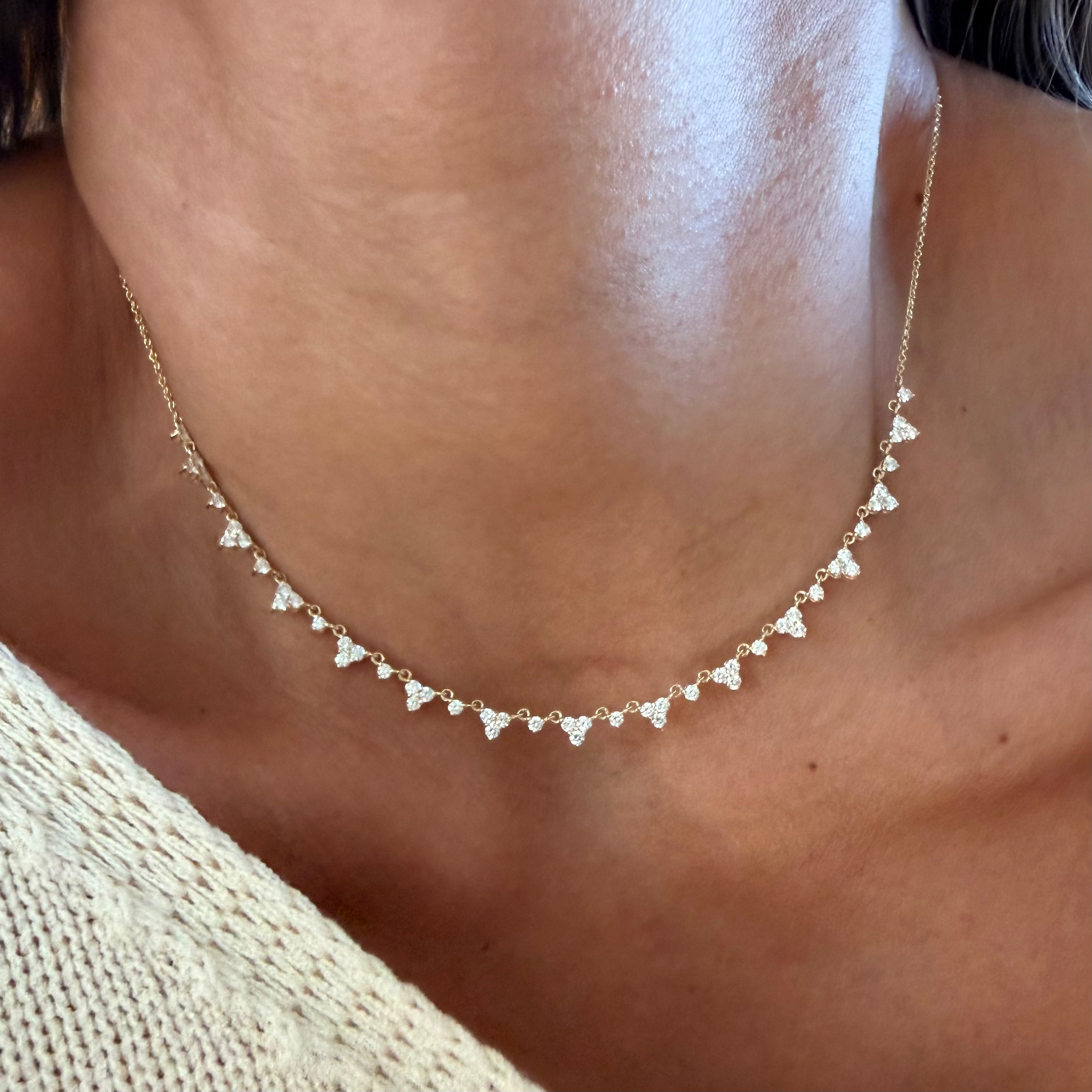 14K Gold Necklace with Diamonds