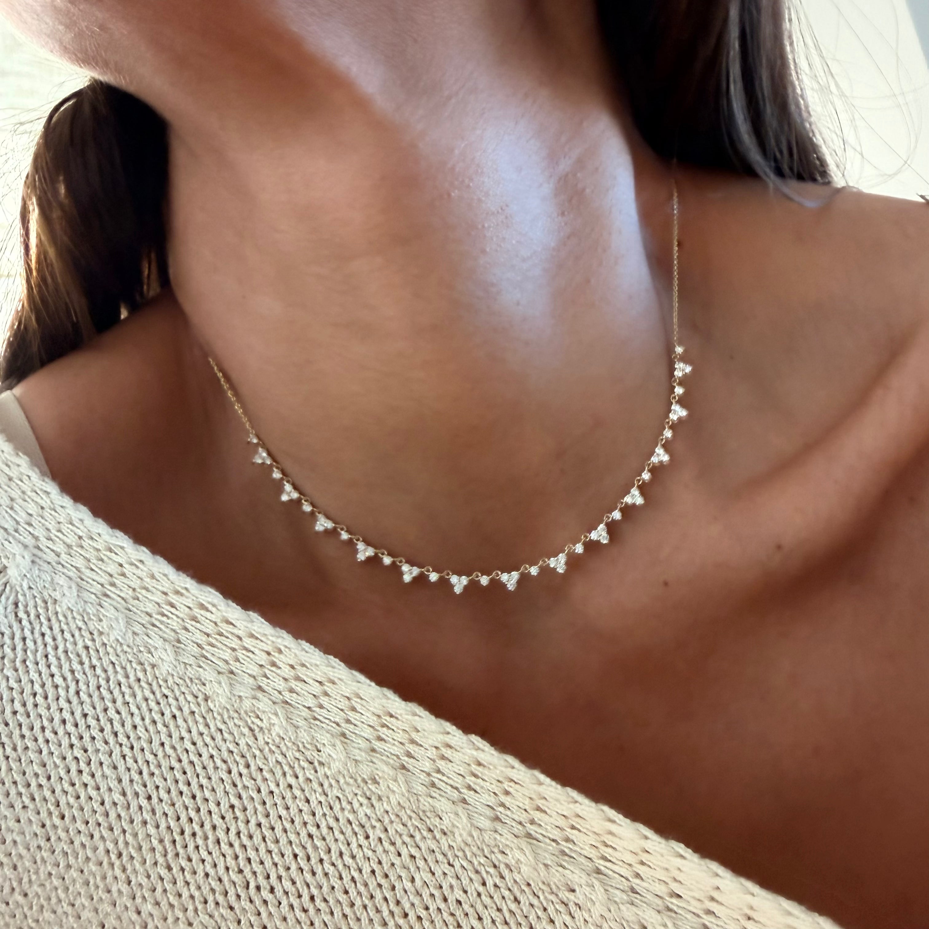 14K Gold Necklace with Diamonds
