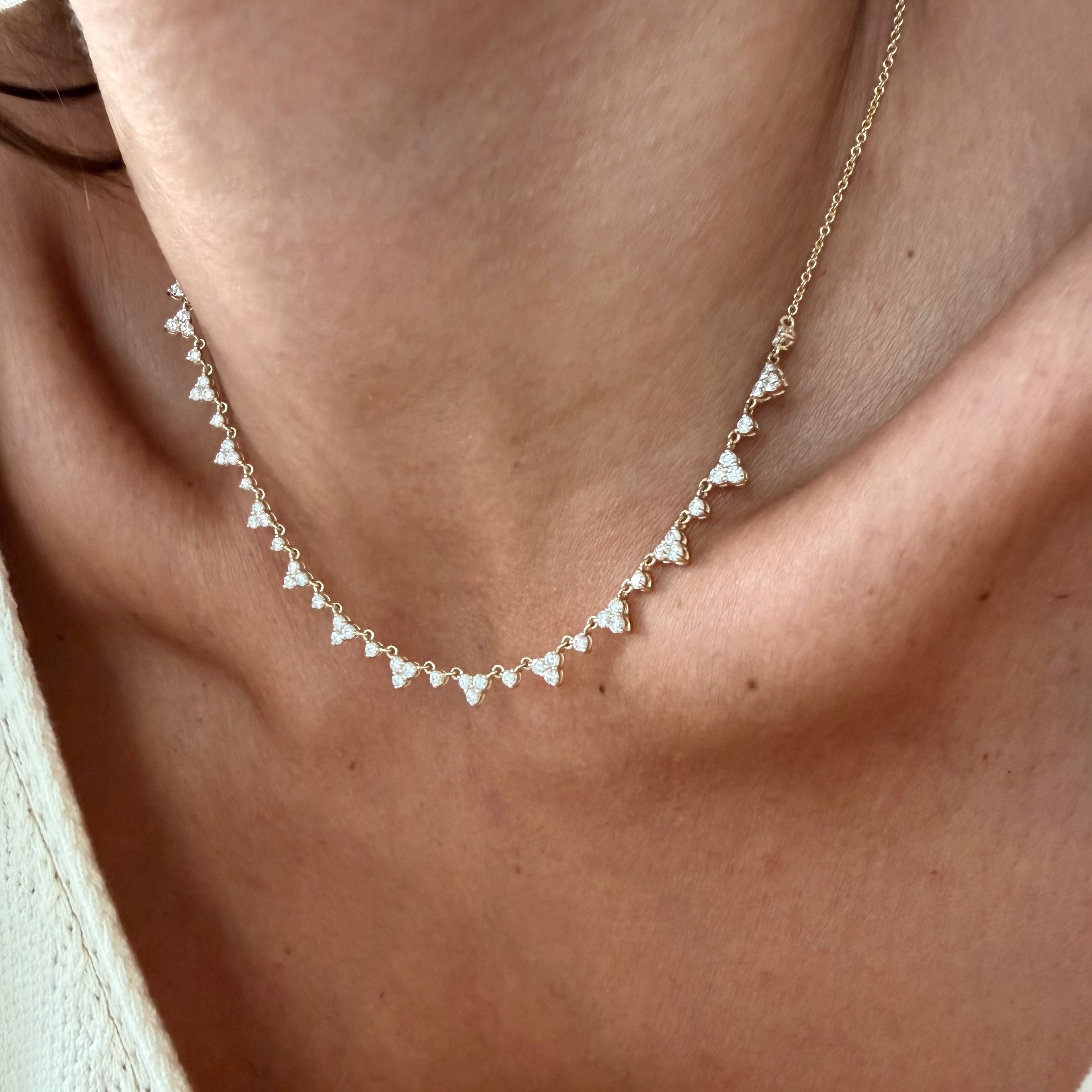 14K Gold Necklace with Diamonds