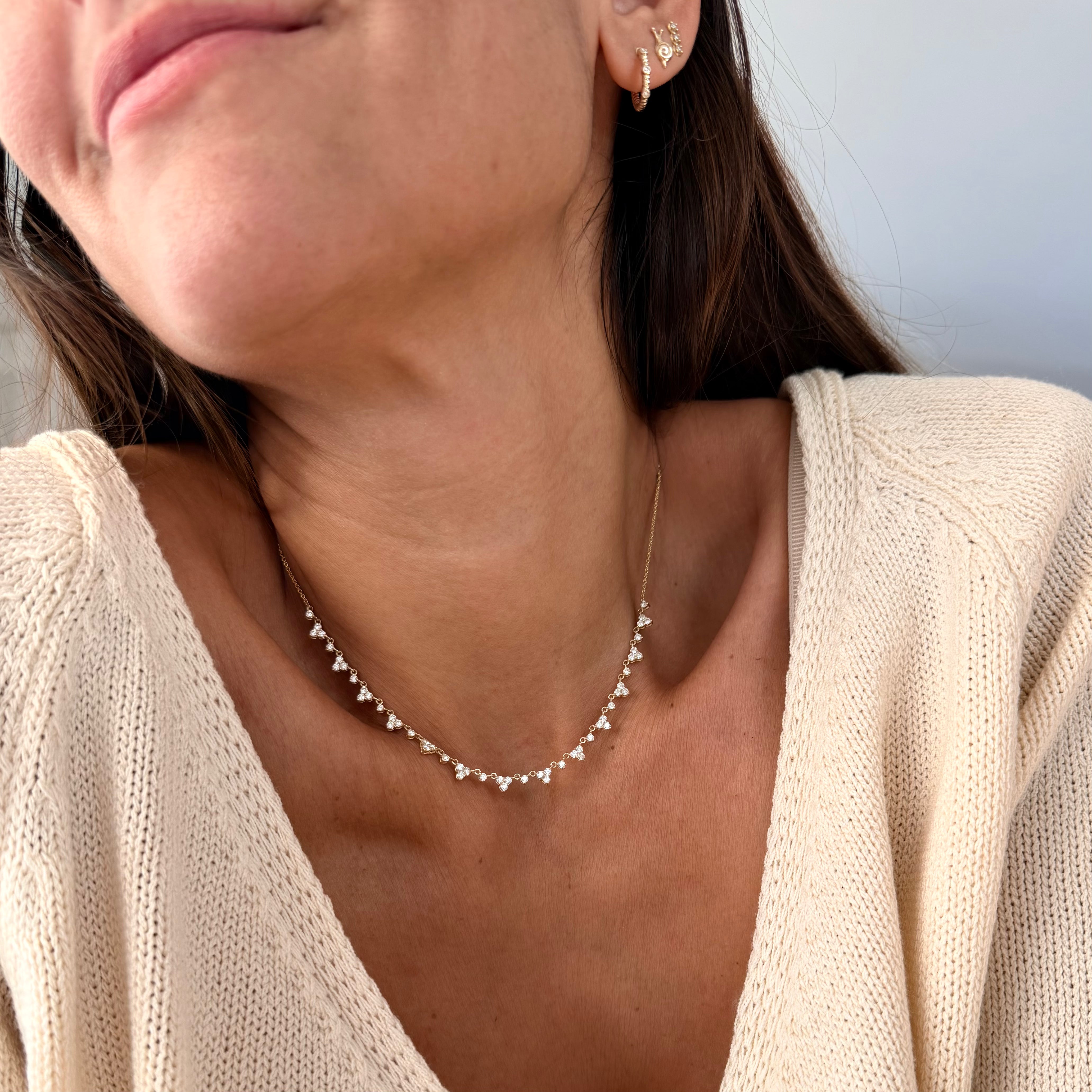 14K Gold Necklace with Diamonds
