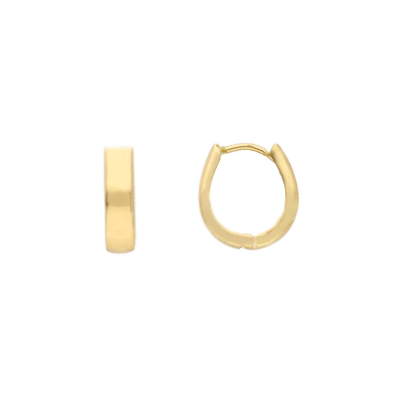 14K Gold Lyre shaped Hoops