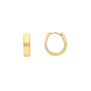 14K Gold Lyre shaped Hoops
