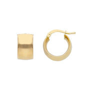 14K Gold bull round hoops