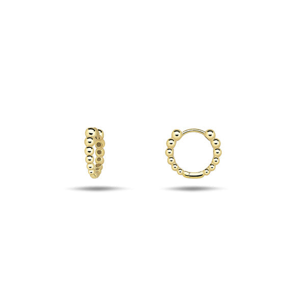 9K Gold Bubbly Hoops