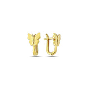 9K Gold Butterfly Hoops
