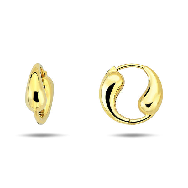 9K Gold Yin Yang Hoops