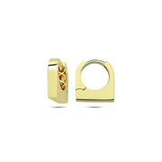 9K Gold Lock Hoops