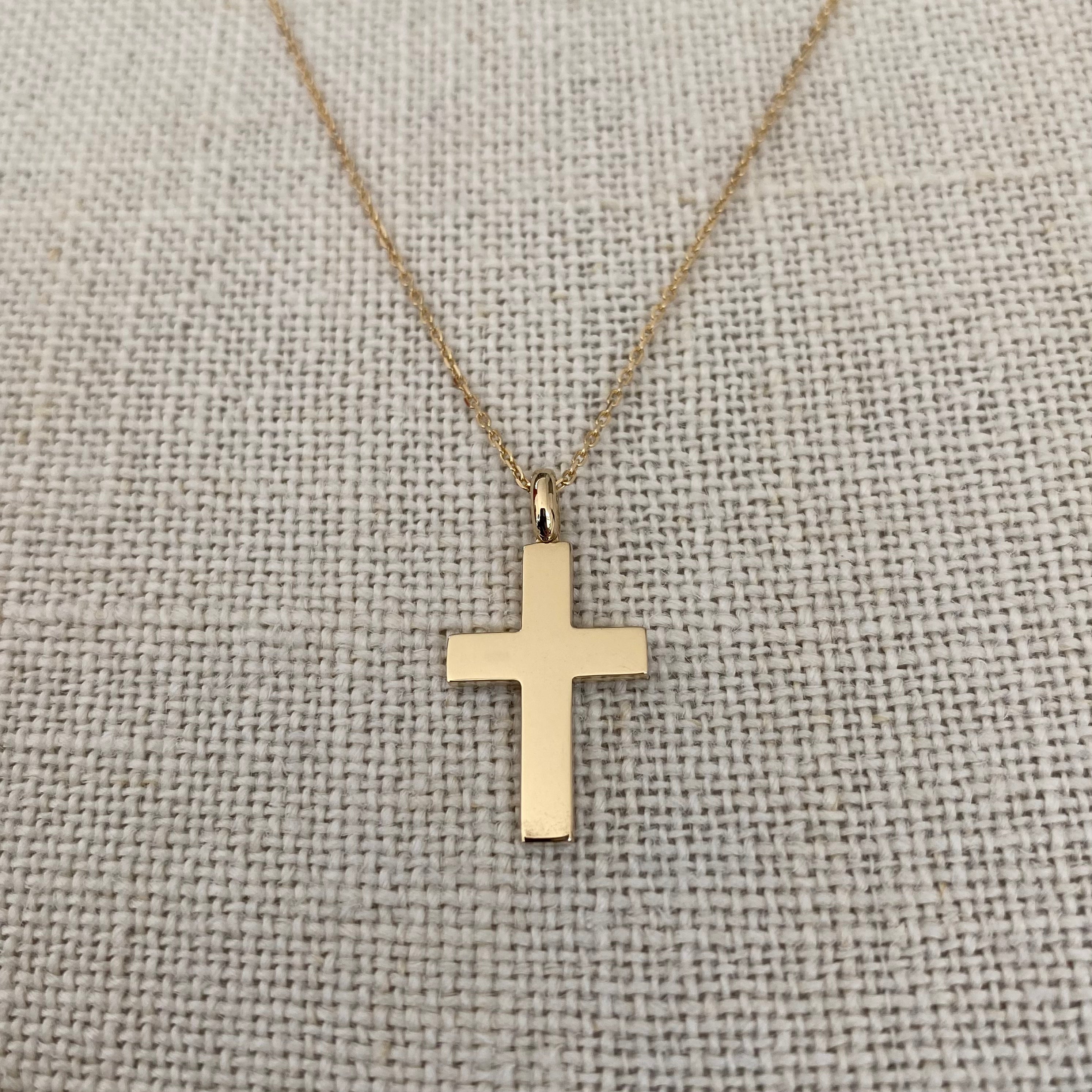 Classic Gold Cross Pendant with hoop