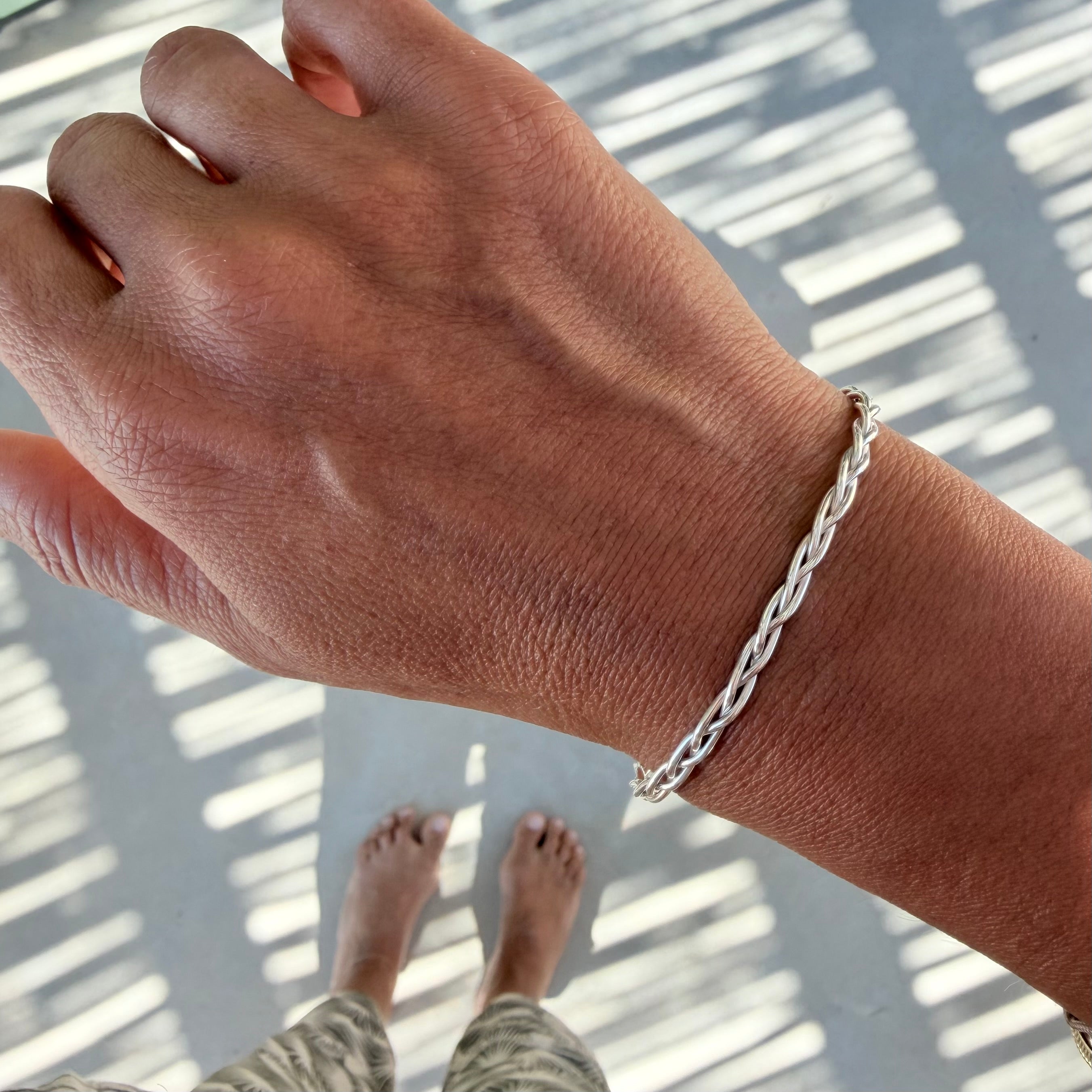 Silver Braided Bracelet