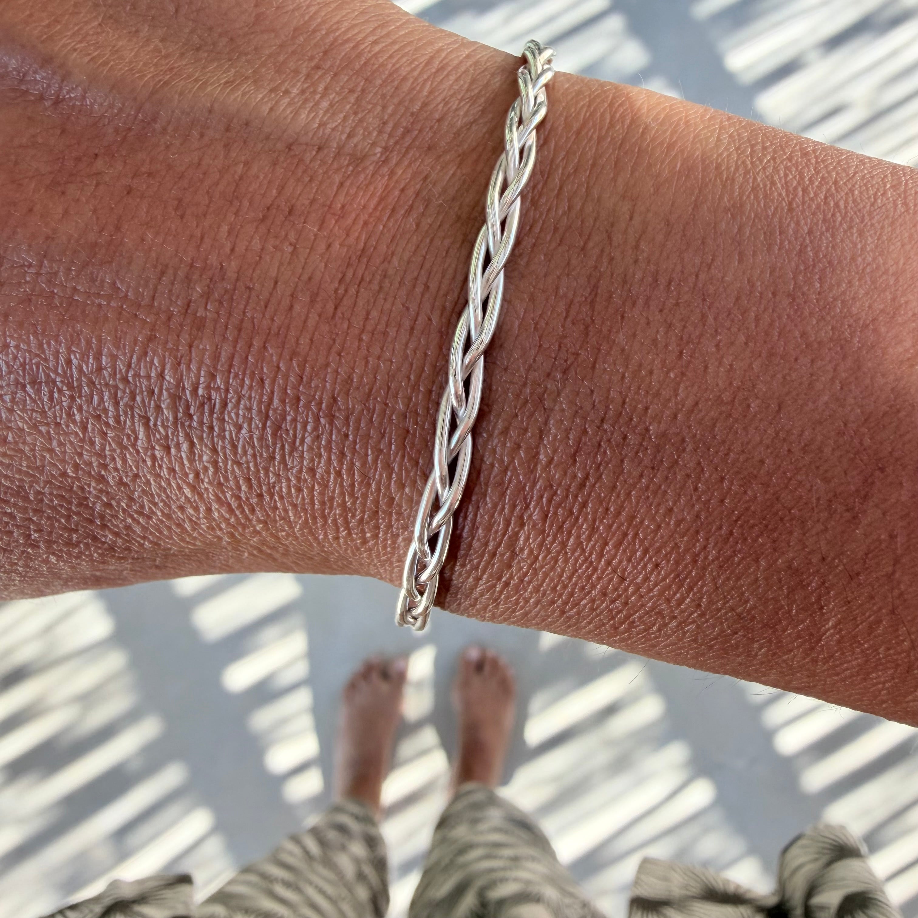 Silver Braided Bracelet