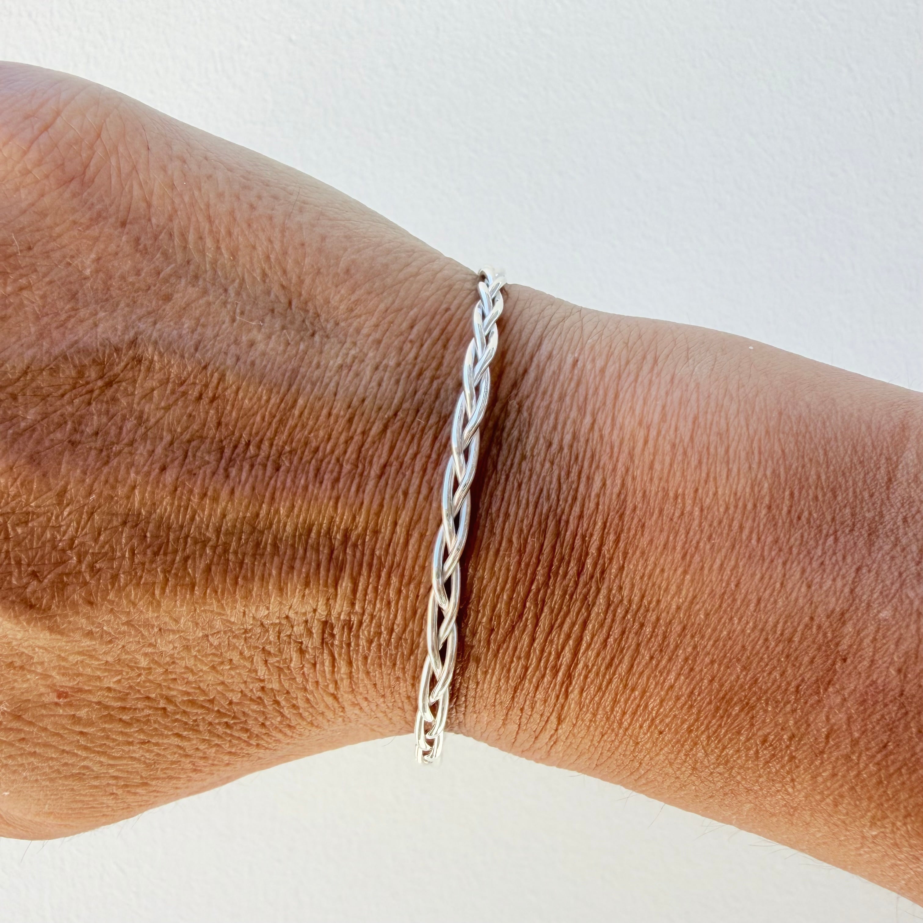 Silver Braided Bracelet