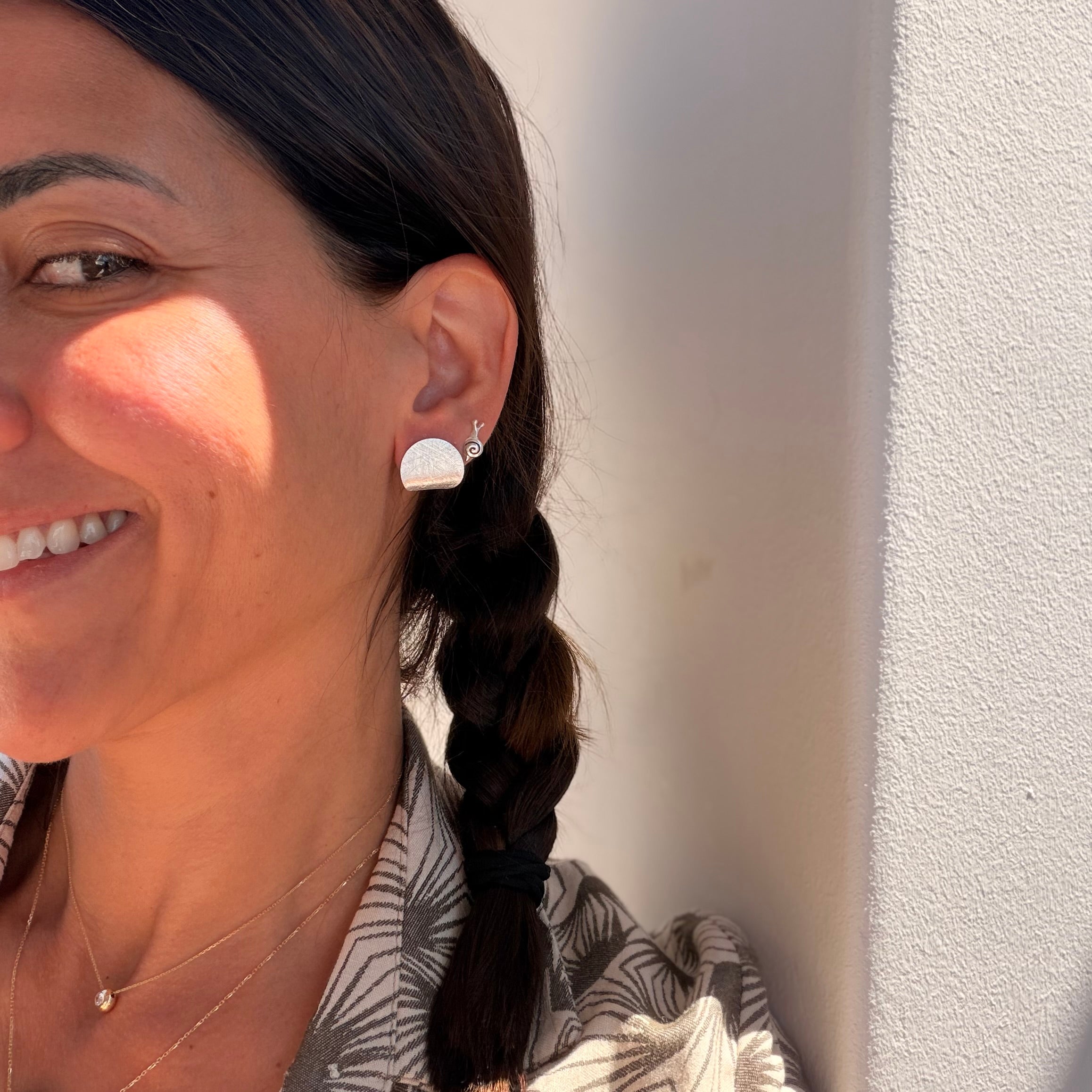 Round Fold Earrings