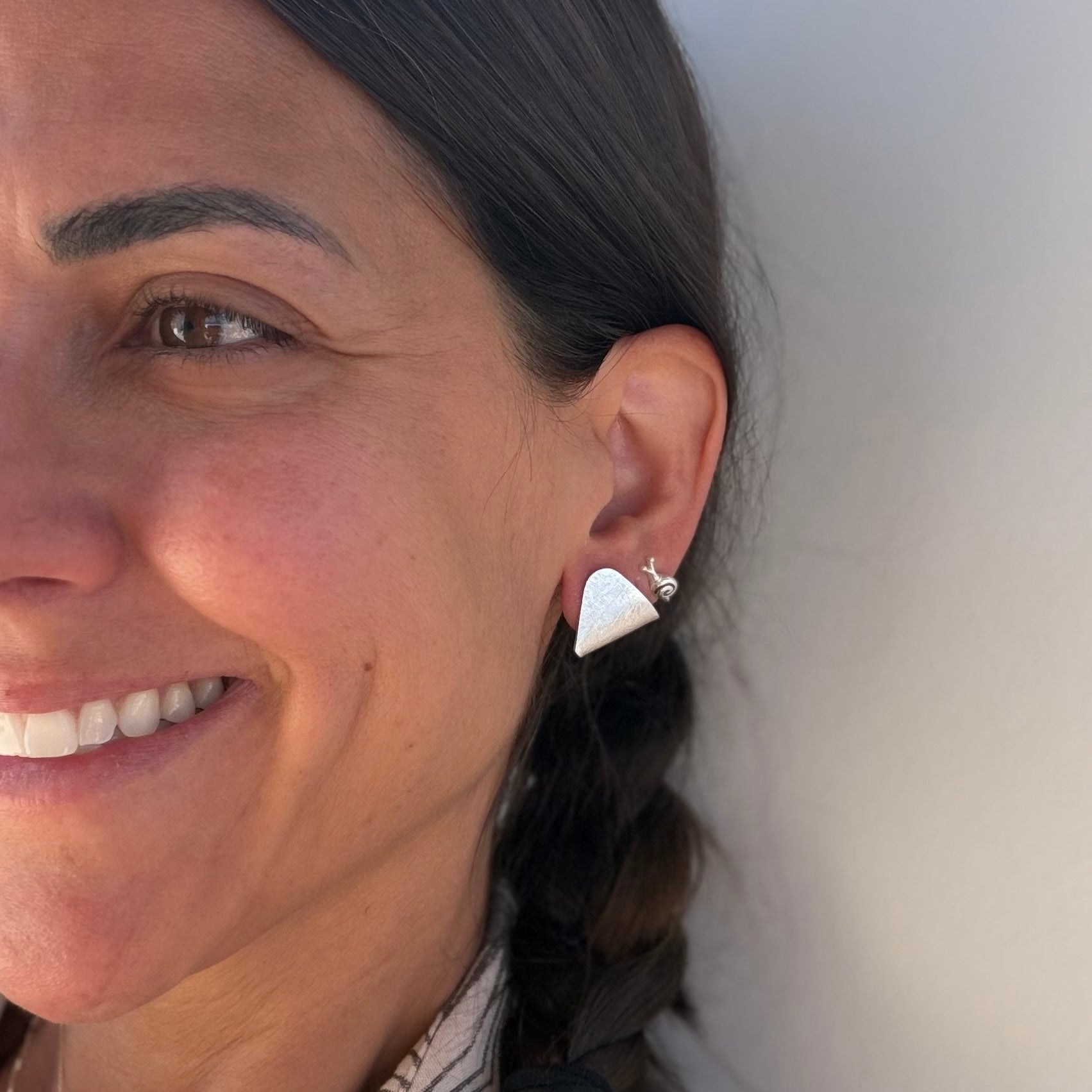 Triangle fold earrings