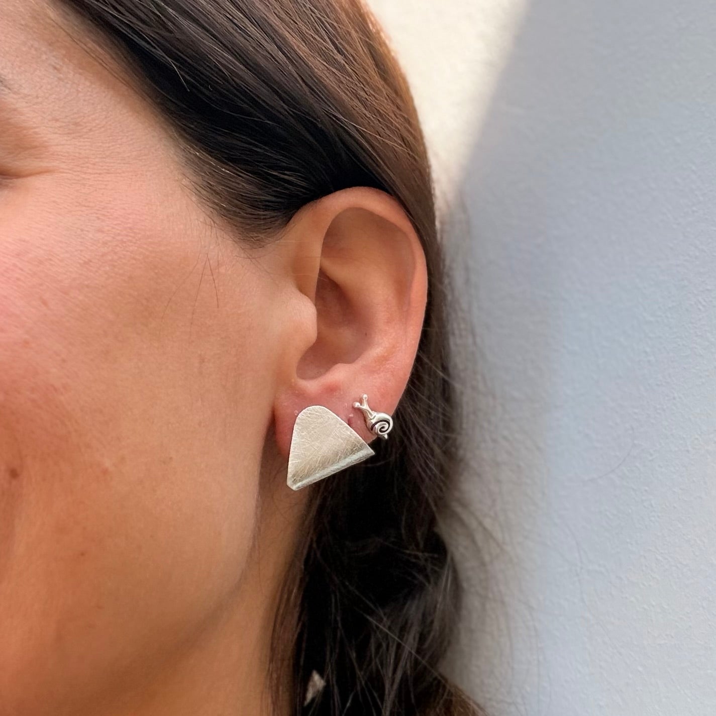 Triangle fold earrings